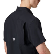 Columbia PFG Slack Tide Camp Short-Sleeve Button-Down Shirt - Black - XL