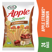 Sensible Portions Gluten-Free Cinnamon Apple Straws Snack, Apple Cinnamon Flavor, 1 oz Bags, Pack of 24