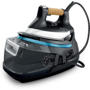 Rowenta DG8668 Ultimate Steam Pro Stainless Steel Soleplate Professional Steam Station, Black