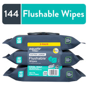 Equate Extra Large Flushable Wet Wipes, Cool Mint Scent, 144 Count, 3 Pack