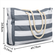 Foldable Beach Bag, Gray - Waterproof