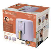 Made By Gather 29023 Beautiful 3 Qt Digital Air Fryer with TurboCrisp Technology, EverGood Ceramic Nonstick Coating, White, 1200W