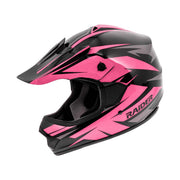 Raider GX4 Youth Motocross Helmet, Lightweight Thermoplastic Shell, Integrated Ventilation, Adjustable Visor, Pink, Medium, 2181314
