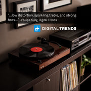 Fluance RT81 Elite Vinyl Turntable with Audio Technica AT95E Cartridge, Belt Drive, Built-in Preamplifier, High Mass MDF Wood Plinth, Walnut