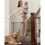 Ophanie V3207 Baby Safety Gate 28.9-42.1 Wide 30 Tall Pressure Mounted Brown