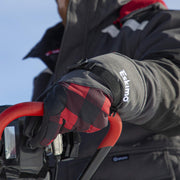 Ardisam Eskimo Buffalo Plaid Cold Weather Fishing Gloves, Waterproof 5K/5K, 200g Thinsulate Insulation, DuraDry Polyester, Red/Gray, X-Small/Small