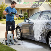 Rebelduck PW01GG 4000 PSI Electric Pressure Washer, 2.6 GPM, 4-in-1 Adjustable Nozzle 0-120, Foam Cannon, 23 ft Hose, 35 ft Power Cord, Portable with Wheels