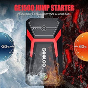 Gooloo 378B GE1500 1500A Peak 12V Car Jump Starter,SuperSafe Auto Car Starter Box (Up to 6.0L Gas and 4.0L Diesel Engines)