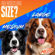Nerf Dog NF-9328 TPR Spike Squeak Ball Durable Rubber Dog Toy Green Blue 3.7 in