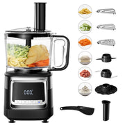 Hicloud FP01 Food Processor 12 Cup, Capable of Shredding/Cutting Strips/Slicing/Kneading Dough/Beating Eggs/Mixing