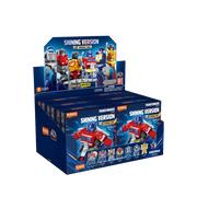 Blokees Transformers Shining Version 02 Mini Model Kit, 6 Collectible Action Figures with Glow-in-the-Dark Effects and 20+ Articulation Points, Multicolor, 71122