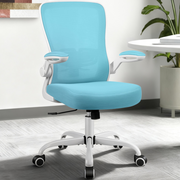 COOLHUTFK-918-Blue  Ergonomic Office Chair with Adjustable Lumbar Support and Flip up Arms, Blue