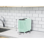Elite Gourmet Programmable Bread Maker, 2 lb Capacity, 19 Preset Functions, Nonstick Pan, Mint, EBM8103M