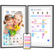 EKASN Digital Calendar 21.5 Inch Full HD Interactive Touchscreen Family Planner with Chore Chart, Meal Planner, Photo Frame, Black, TP21