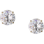 Brilliance H67876.WC 10kt Yellow Gold Round CZ Stud Earrings, 8mm