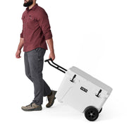YETI Tundra Haul Wheeled Hard Cooler, Permafrost Insulation, Black Forest Green, 82 Can Capacity, 10060450004
