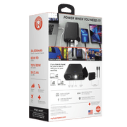 Mobile Edge CORE Power 24,000mAh Power Bank with 65W USB-C Power Delivery, AC Wall Outlet, Black