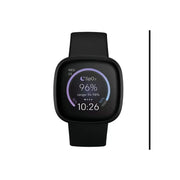 Fitbit FB512BKBKLBNDLS Sense Steel Black Large Health & Fitness Tracker Smartwatch