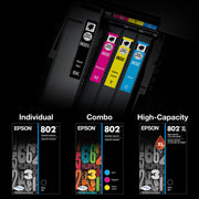 Epson DURABrite Ultra Ink Cartridge, High Capacity Yellow, 1900 Page Yield, T802XL420-S