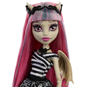Mattel Monster High Rochelle Goyle Doll, Collectible Creeproduction with Posable Joints, Doll Stand, Diary, Pet Gargoyle Griffin Roux, Multicolor, JHK57