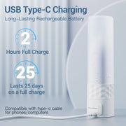 Marchpower 2001 Electric Toothbrush and Water Flosser Combo, Cordless 2-in-1 Dental Cleaning Tool with 6 Modes, Memory Function, USB-C Charging, IPX7 Waterproof, White