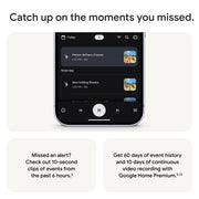 Google Nest Doorbell Wired 3rd Gen, 2K HDR Video, Gemini Technology, Wide 166 Field of View, Night Vision, Two-Way Audio, Snow