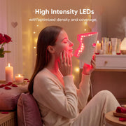 Nanoleaf LED Light Therapy Face Mask, FDA-Cleared, 7 Treatment Modes with Red, Blue, and Near Infrared Light, 432 LEDs, Rechargeable, Green, NLEDK00-1TFM