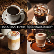 Bluebow 20-Bar Espresso Machine with Built-In Burr Grinder, Automatic Milk Frother, Touchscreen, All-in-One Coffee Maker for Home and Office, CM5710