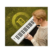Moukey MEK-200 61 Key Full-Size Electric Portable Keyboard Piano with Music Stand Bench Power Adapter and Headphones Black