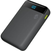 Skullcandy Stash Fat 2 Portable Power Bank, 10,000 mAh, Fast Charging 18W, USB-A and USB-C, Chill Gray and Yellow, S7PZZ-P916