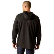 Ariat Men's Basis Southwest Fleece Pullover Sweater, 1/4 Zip, Standing Collar, Black, Long Sleeve, 100% Polyester, 3207005