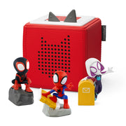 Tonies 10002377 Marvel Toniebox Audio Player Bundle with Spidey and Friends, Red