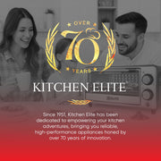 Kitchen Elite KE-OV-B101-BK Toaster Oven, Compact Countertop, 9 Liter Capacity, 800 Watt, Stainless Steel, Black