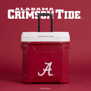 Igloo 60 QT Profile II Rolling Cooler with Ultratherm Insulation and Cool Riser Technology, Alabama Crimson Tide Red, 92 Can Capacity, Wheeled, 28204