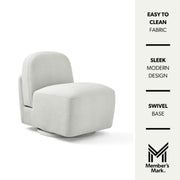 Small Space Swivel Chair, Dove, Stylish and Comfortable Design
