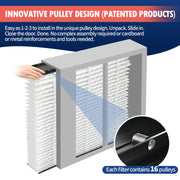 BETTFILTER 2 Pack 513 Air Filter, MERV 13 High-Efficiency Synthetic Fiber, 31x28x4 in, Compatible with AprilAire Whole House Air Purifiers 1510 and 2516