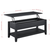 Mainstays MSS336249972002 Lift Top Coffee Table with Storage Shelf, Blackwood