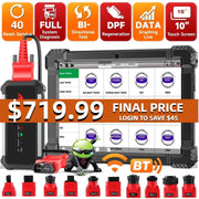 Ancel X7 HD Heavy Duty Truck Diagnostic Tool, 10-Inch Android Tablet, 40+ Reset Functions, DPF Regeneration, ECU Coding, Wireless Bluetooth and Wi-Fi, Compatible with Cummins and Detroit Trucks