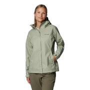 Columbia Womens Arcadia II Waterproof Raincoat, Omni-Tech Breathable, Safari Green, Medium, 153411