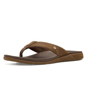 Reef Phantom Lux Men's Sandals, Toffee Leather, Phantom Foam Cushioning, Memory Foam Strap, Rubber Outsole, Size 9 D, CJ8552