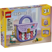 LEGO Creator 3 in 1 Art Fashion Bag Building Toy with Storage, 272 Pieces, Multicolor, 31391