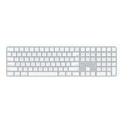 Apple MK2C3LL/A Magic Keyboard with Numeric Keypad and Touch ID for Mac Models with Apple Silicon (Silver/White Keys)