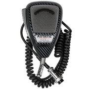 Astatic 636L Noise-Canceling 4-Pin CB Microphone, Carbon Fiber Finish, Heavy-Duty 7.5 ft Coil Cord, Black, 302636LCF