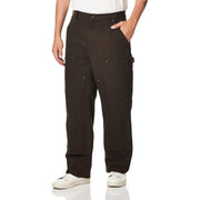 Carhartt Men's Loose Straight Washed Duck Double-Front Work Utility Pants, Dark Brown, 31W x 30L, B136-DKB