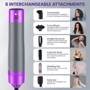 NEXPURE XD2501 6-in-1 Hair Dryer Brush with Ionic Technology, Ceramic Coating, Grey