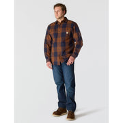 Carhartt Men's Loose Fit Heavyweight Flannel Long-Sleeve Plaid Shirt, Red Duck, Medium, 107013-RDK