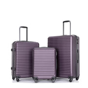 Travelhouse TH2085PU 3 Piece Luggage Set Hardshell Lightweight Suitcase with TSA Lock Spinner Wheels 20in24in28in.(Purple)