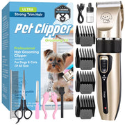 Dynamic Health Dog Grooming Kit, Pet Foot Shaver, Low Noise Rechargeable Cordless Pet Hair Trimmer