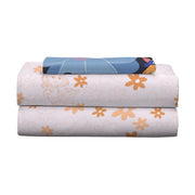 Nickelodeon 9B289J Dora The Explorer Kids 4-Piece Pink Orange Floral Sheet Set, Full