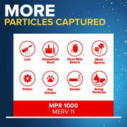 3M Filtrete Furnace Air Filter, Pleated, MERV 11, MPR 1000, Allergen Defense, 20x30x1, 2 Pack, 9822-2PK-HDW